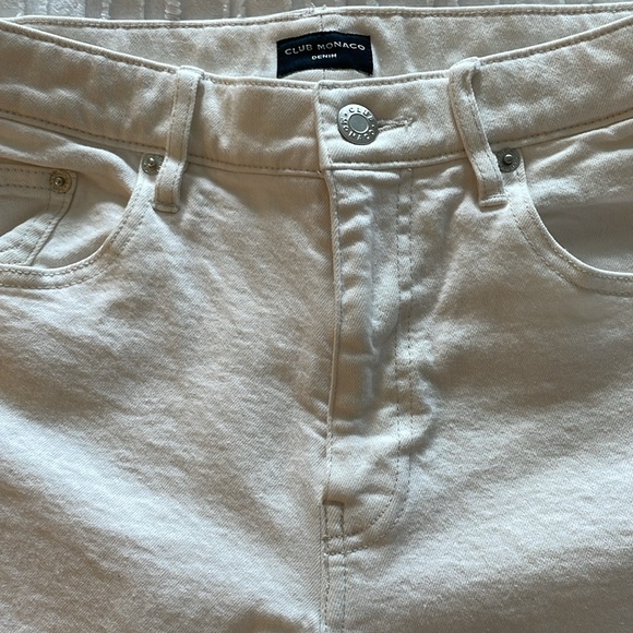 Club Monaco Off White Structured Bootcut Jean. Size 25 - Picture 3 of 6
